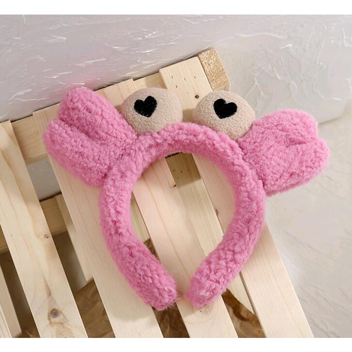 🍓小雨媽的童言童語🍓現貨2021網红卡通螃蟹髮箍女生洗臉束髮帶韓國可愛甜美仙女森系超仙髮卡箍立體造型髮箍-細節圖3