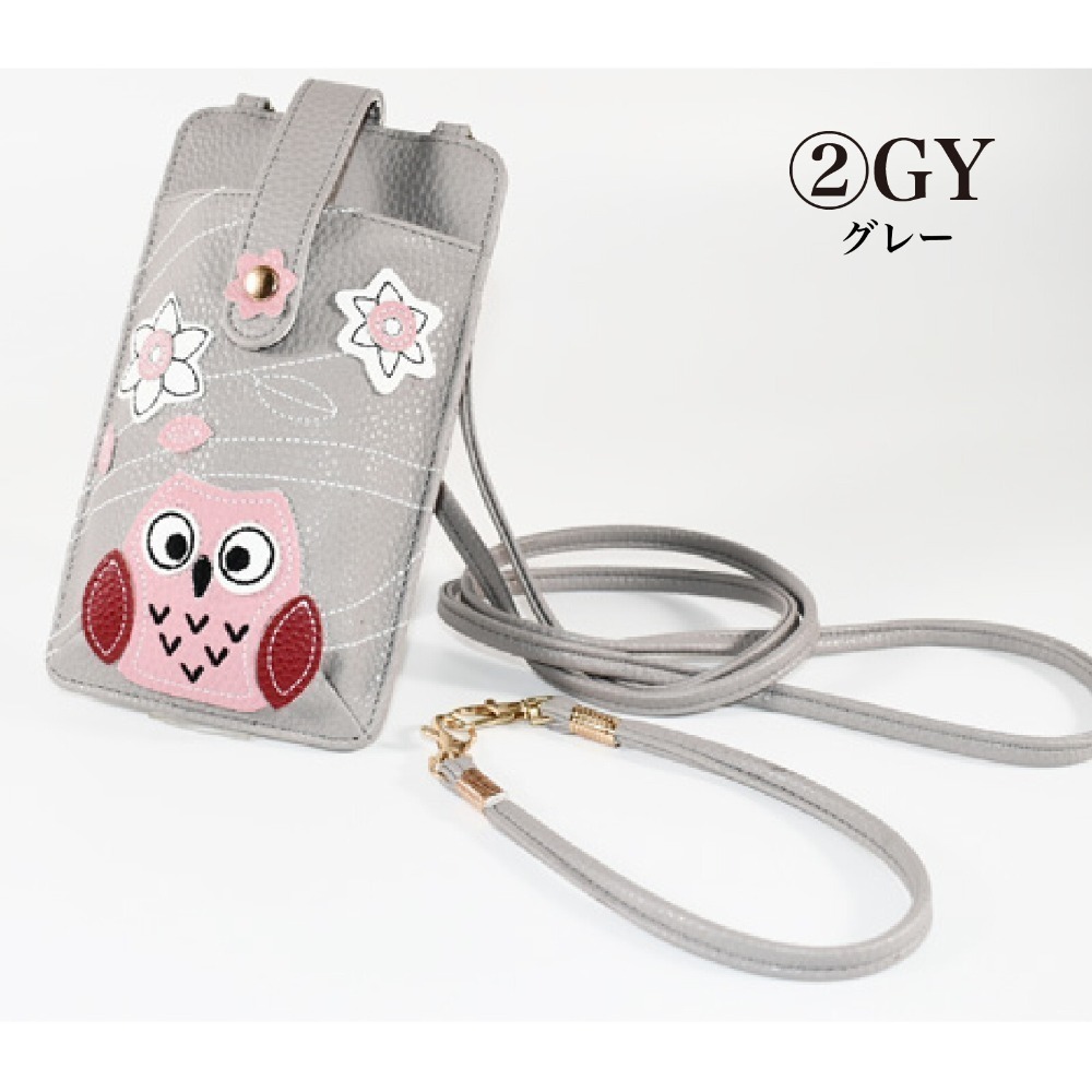 簡約工藝風格貓頭鷹系列 ─ 手機包 / 皮夾 / 零錢包/ 側背包 / 收納包 (可拆肩帶)-規格圖5