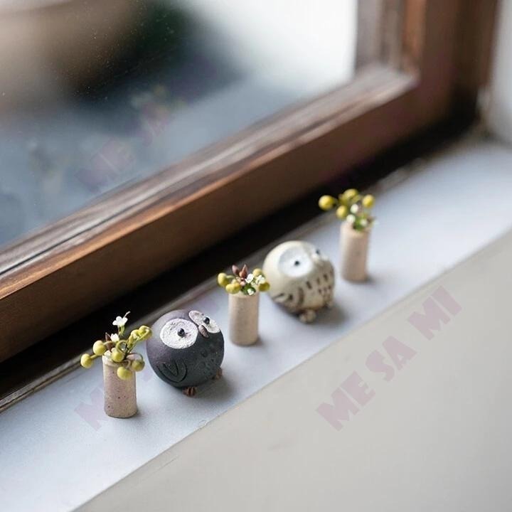 【日本製】 (信樂燒) 呆呆萌 可愛貓頭鷹擺飾/禮物-細節圖5