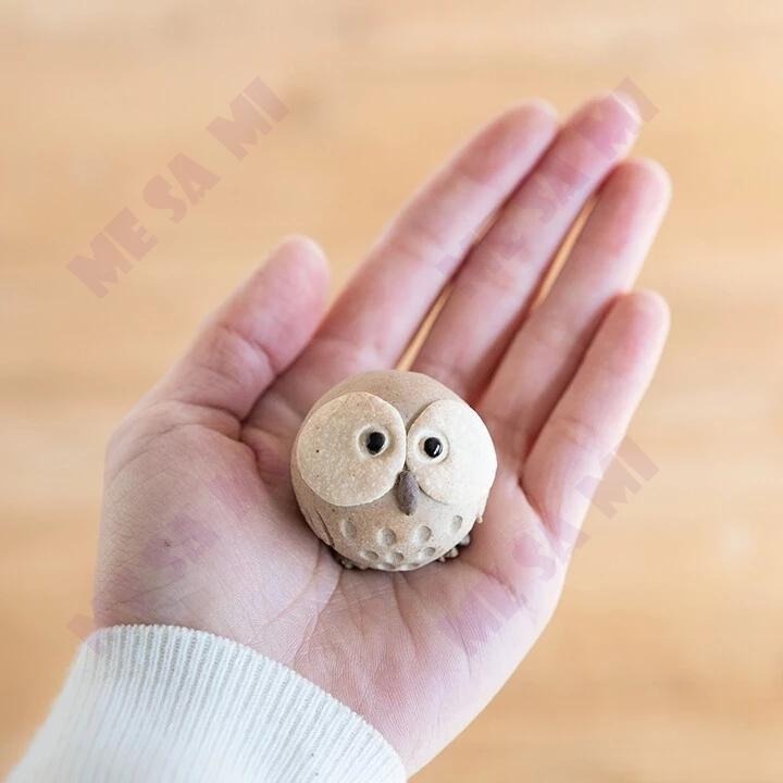 【日本製】 (信樂燒) 圓呼呼 可愛貓頭鷹 擺飾/禮物-細節圖3