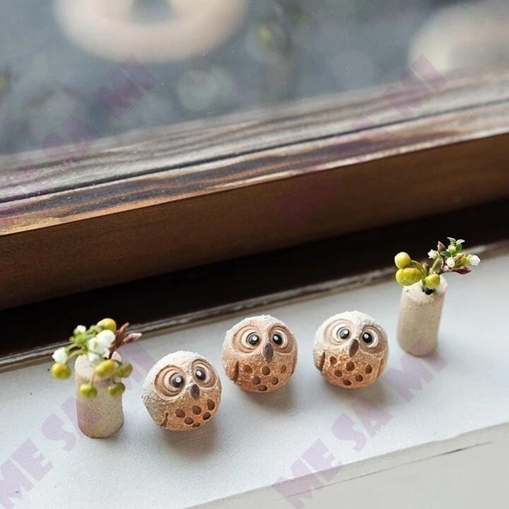 【日本製】 (信樂燒) 圓圓大眼 可愛貓頭鷹 擺飾/禮物-細節圖5