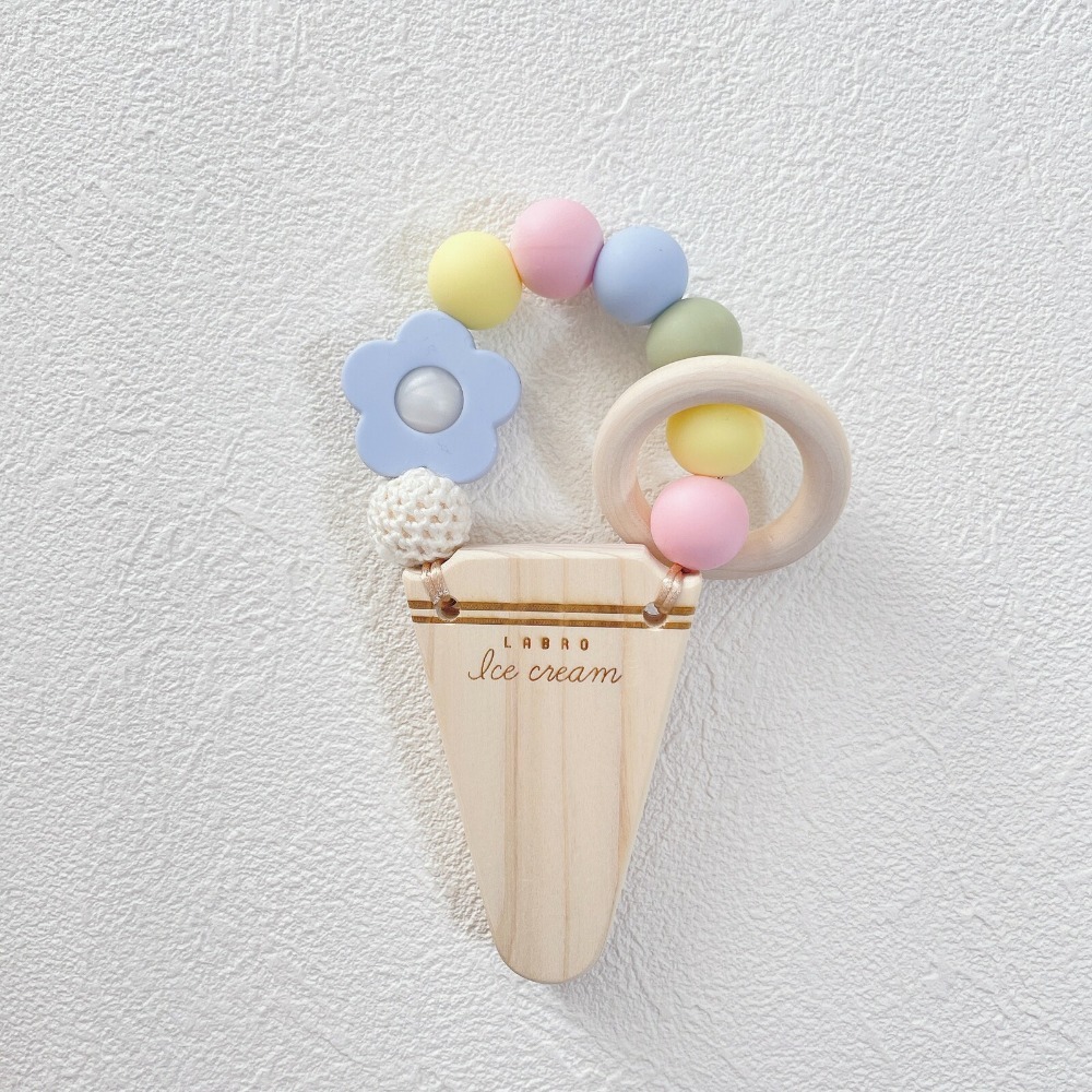 ▲預購▲【日本製】日本Labro 天然原木手工製作 嬰幼兒玩具 固齒器 - 冰淇淋(原裝出貨)-規格圖8