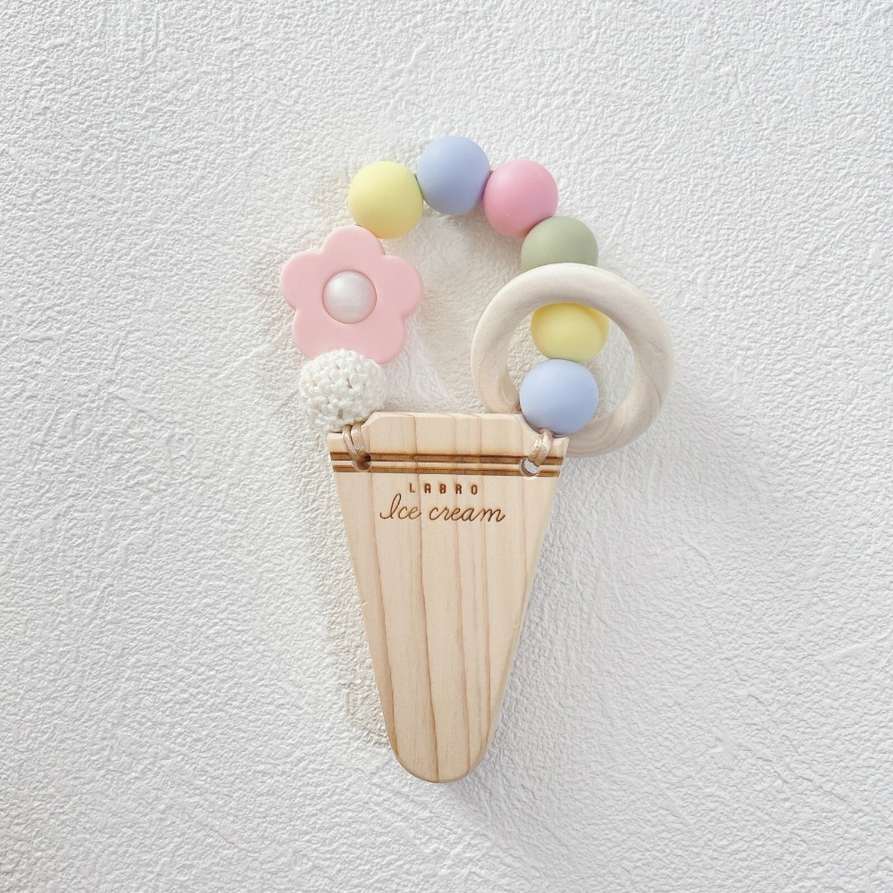 ▲預購▲【日本製】日本Labro 天然原木手工製作 嬰幼兒玩具 固齒器 - 冰淇淋(原裝出貨)-規格圖8