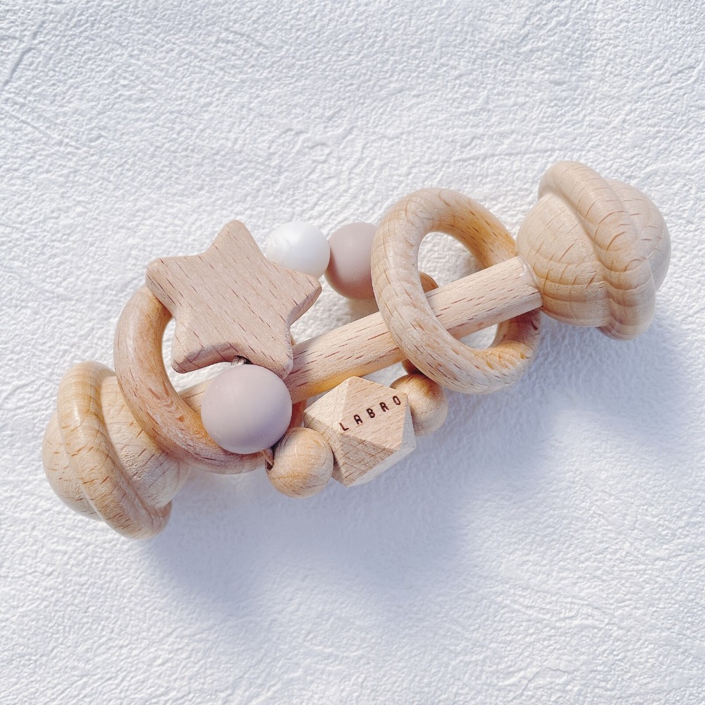 ▲預購▲【日本製】日本Labro 天然原木手工製作 嬰幼兒玩具 - 搖鈴(原裝出貨)-規格圖6