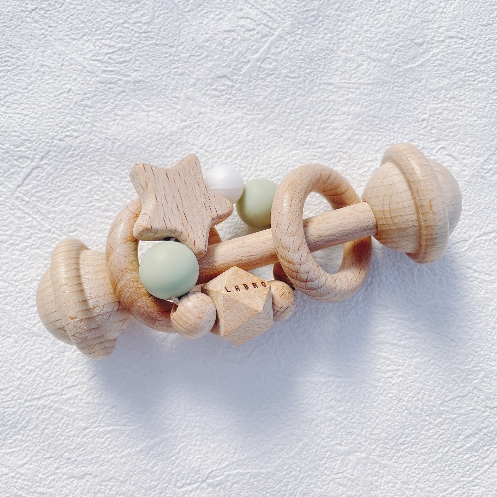 ▲預購▲【日本製】日本Labro 天然原木手工製作 嬰幼兒玩具 - 搖鈴(原裝出貨)-規格圖6