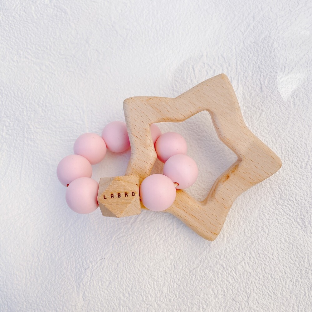 ▲預購▲【日本製】日本Labro 天然原木手工製作 嬰幼兒玩具 固齒器 - 簡約之星(原裝出貨)-細節圖3