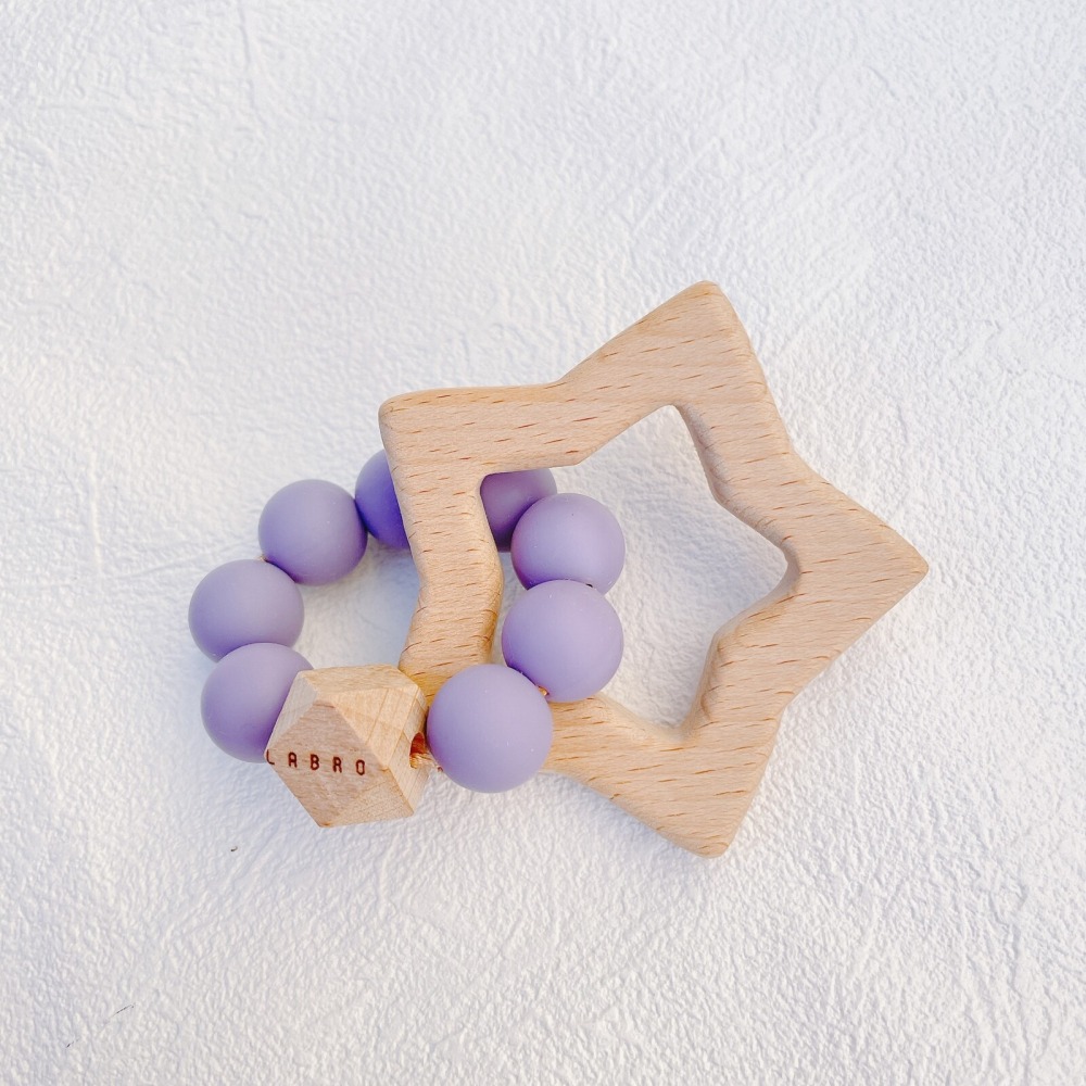 ▲預購▲【日本製】日本Labro 天然原木手工製作 嬰幼兒玩具 固齒器 - 簡約之星(原裝出貨)-細節圖4