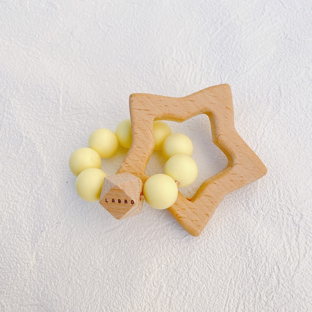 ▲預購▲【日本製】日本Labro 天然原木手工製作 嬰幼兒玩具 固齒器 - 簡約之星(原裝出貨)-細節圖5