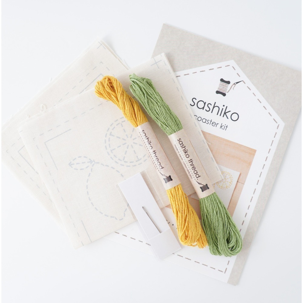 日式質感刺子繡材料包♡簡單手作療癒靜心-多種花樣可選-細節圖3