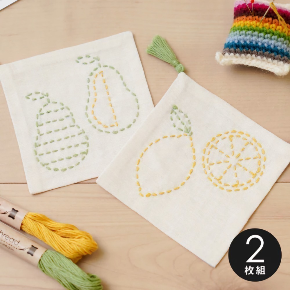 日式質感刺子繡材料包♡簡單手作療癒靜心-多種花樣可選-細節圖4