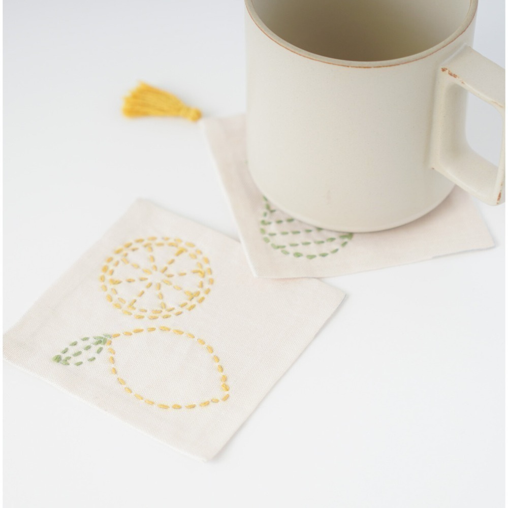 日式質感刺子繡材料包♡簡單手作療癒靜心-多種花樣可選-細節圖5