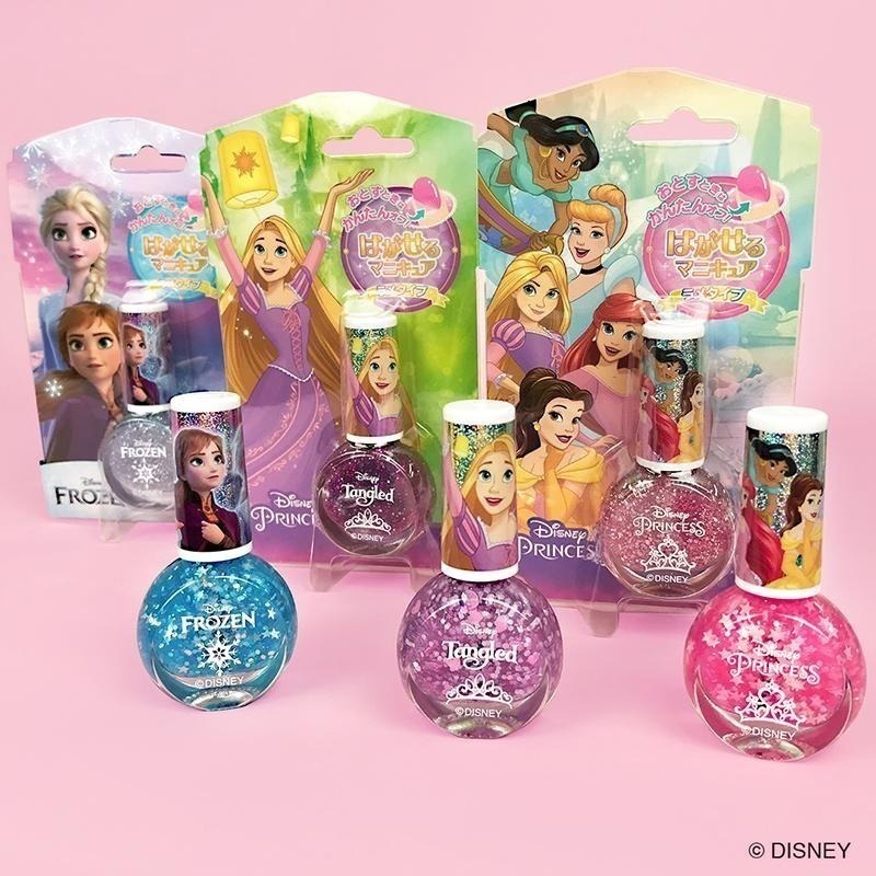 24hr出貨🦔新款✈️空運💙日本進口 迪士尼 可撕除 亮片指甲油 兒童指甲油 Disney 冰雪奇緣 長髮公主-細節圖8