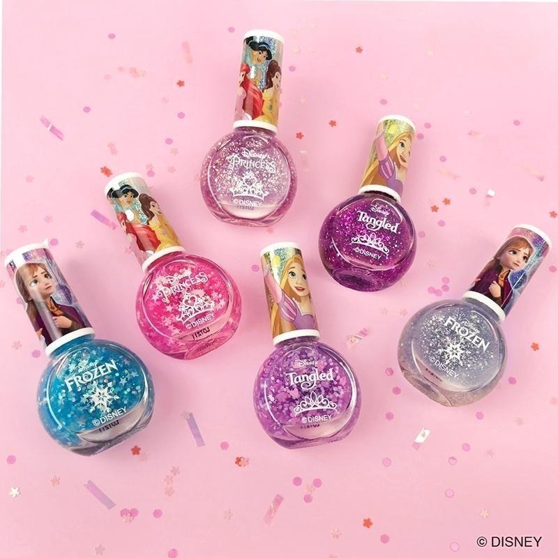 24hr出貨🦔新款✈️空運💙日本進口 迪士尼 可撕除 亮片指甲油 兒童指甲油 Disney 冰雪奇緣 長髮公主-細節圖9