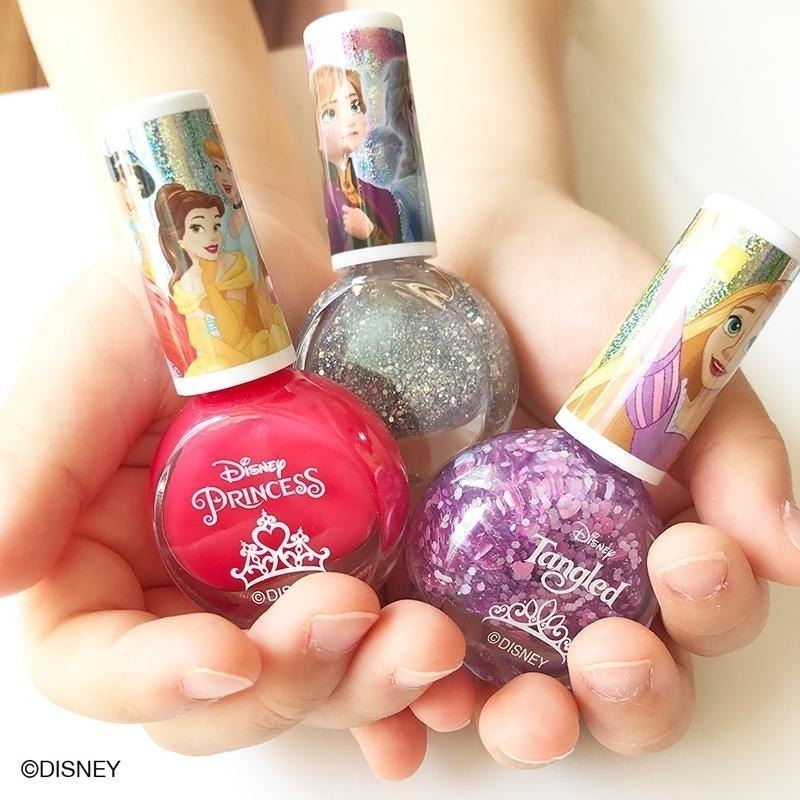 24hr出貨🦔新款✈️空運💙日本進口 迪士尼 可撕除 亮片指甲油 兒童指甲油 Disney 冰雪奇緣 長髮公主-細節圖10