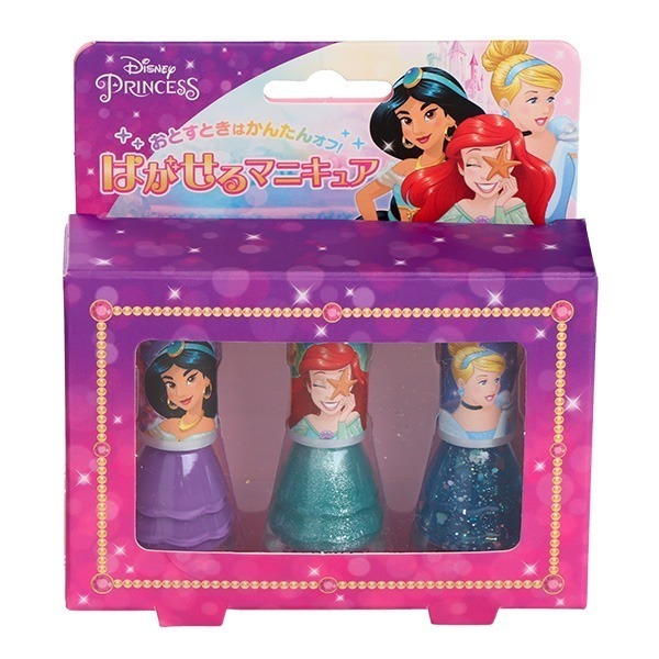 24hr出貨✈️日本限定 Disney 迪士尼公主 兒童指甲油 可撕式 禮物 亮片 珠光 指甲油 生日禮物 撕除式-細節圖6