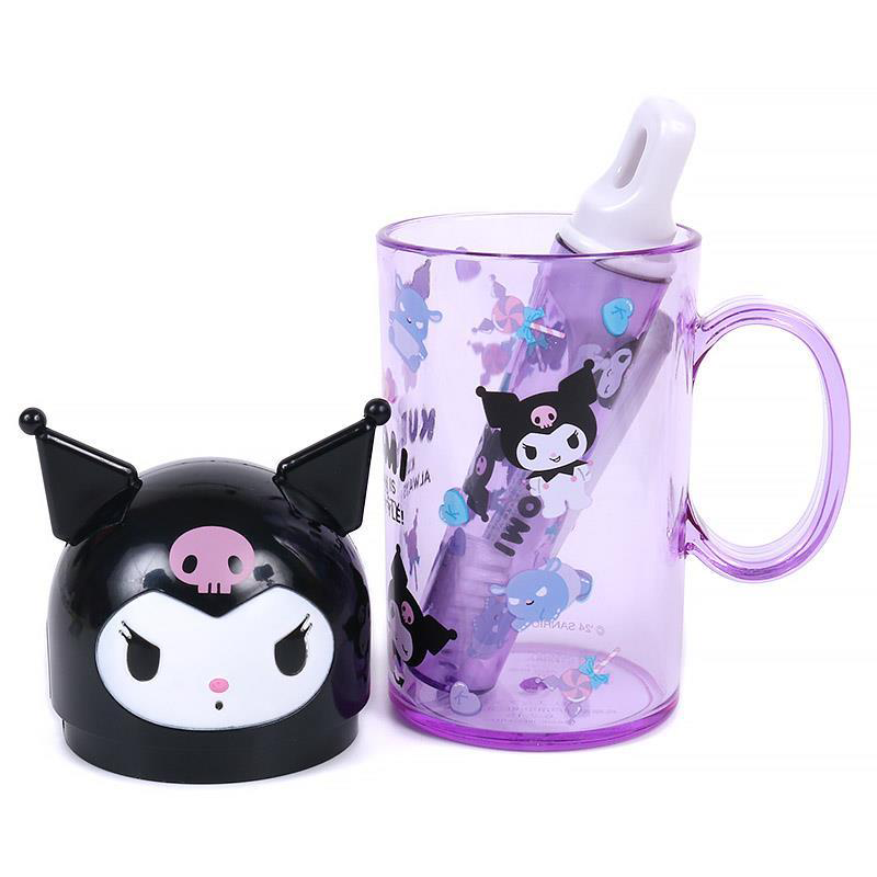 24hr出貨日本 sanrio 美樂蒂 牙刷 牙杯 酷洛米 牙刷組 旅行 外出攜帶 盥洗用品 kuromi kitty-細節圖4