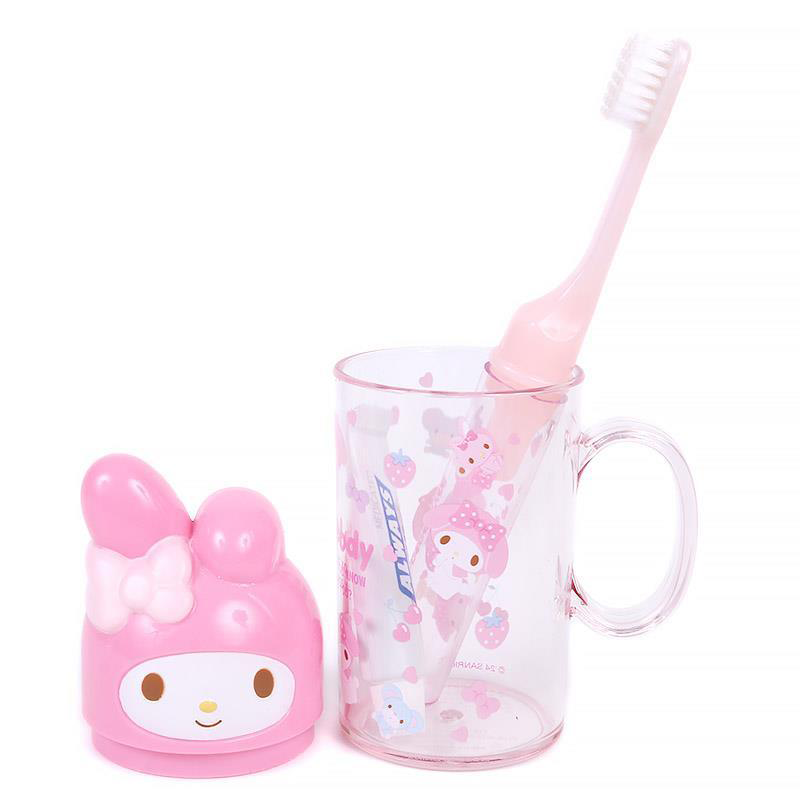 24hr出貨日本 sanrio 美樂蒂 牙刷 牙杯 酷洛米 牙刷組 旅行 外出攜帶 盥洗用品 kuromi kitty-細節圖7