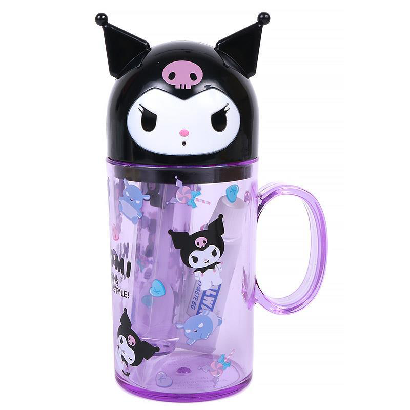 24hr出貨日本 sanrio 美樂蒂 牙刷 牙杯 酷洛米 牙刷組 旅行 外出攜帶 盥洗用品 kuromi kitty-規格圖11