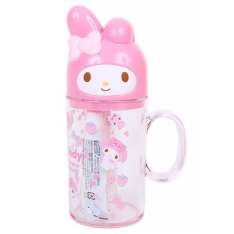 24hr出貨日本 sanrio 庫洛米 牙刷 牙杯 酷洛米 牙刷組 旅行 外出攜帶 盥洗用品 kuromi-規格圖11