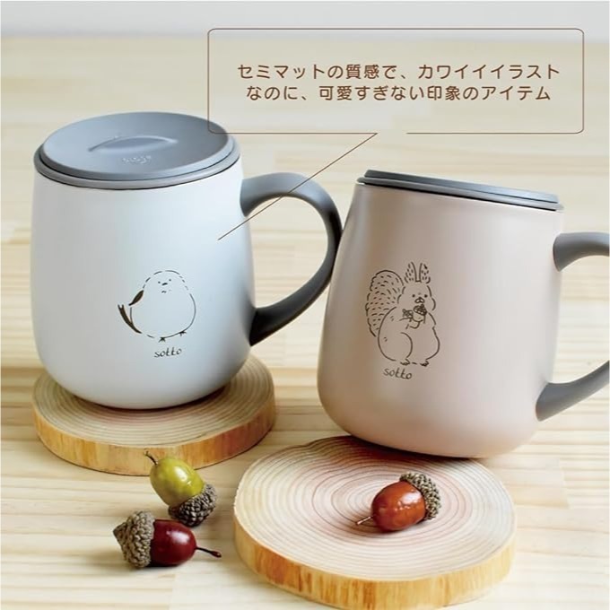24hr出貨⚡️日本正品 sotto 滑蓋式保溫保冷杯 輕量 附蓋 不鏽鋼 保溫杯 保冷杯 馬克杯 隔熱杯 比熊犬-細節圖2