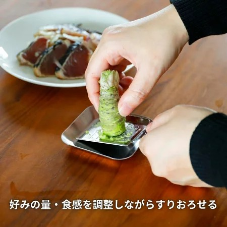 24hr出貨⚡️日本製 CB Japan 不鏽鋼 迷你 調味料 磨泥器 磨薑器 磨蒜器 磨芥末器 刨絲器 附碟子-細節圖2
