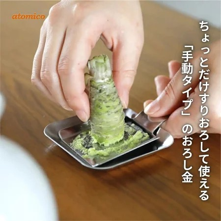 24hr出貨⚡️日本製 CB Japan 不鏽鋼 迷你 調味料 磨泥器 磨薑器 磨蒜器 磨芥末器 刨絲器 附碟子-細節圖4