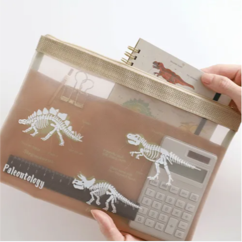 24hr出貨⚡️日本 Green Flash 三層網狀筆袋 透明筆袋 大容量文具袋 筆袋 A5收納袋 系辦禮物 禮物-細節圖3