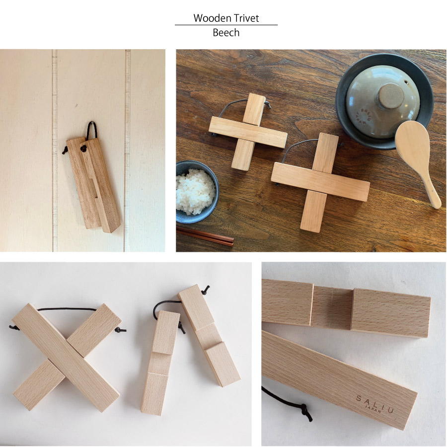 24hr出貨⚡️日本製 SALIU 山櫻木 山毛櫸 十字鍋墊 隔熱墊 原木 無塗裝 隔熱墊 鍋敷 鍋墊 墊子 杯墊-細節圖2