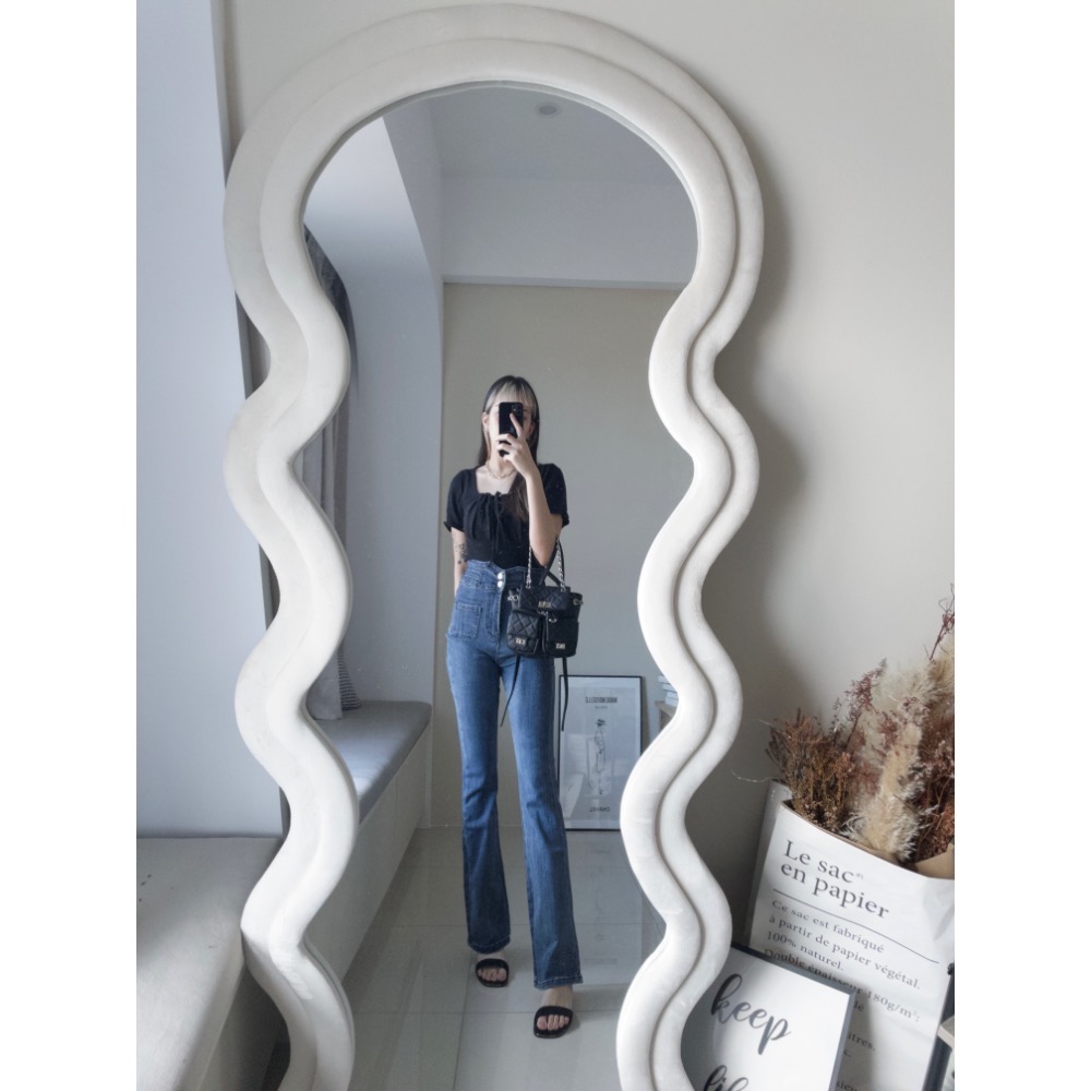 薄針織胸前抓皺小包袖上衣-細節圖10