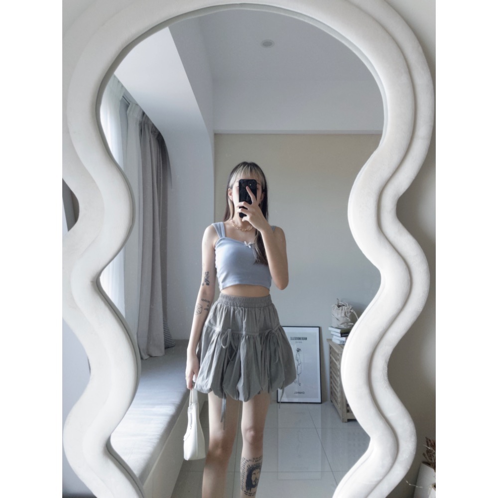 蝴蝶結桃心領上衣-細節圖3