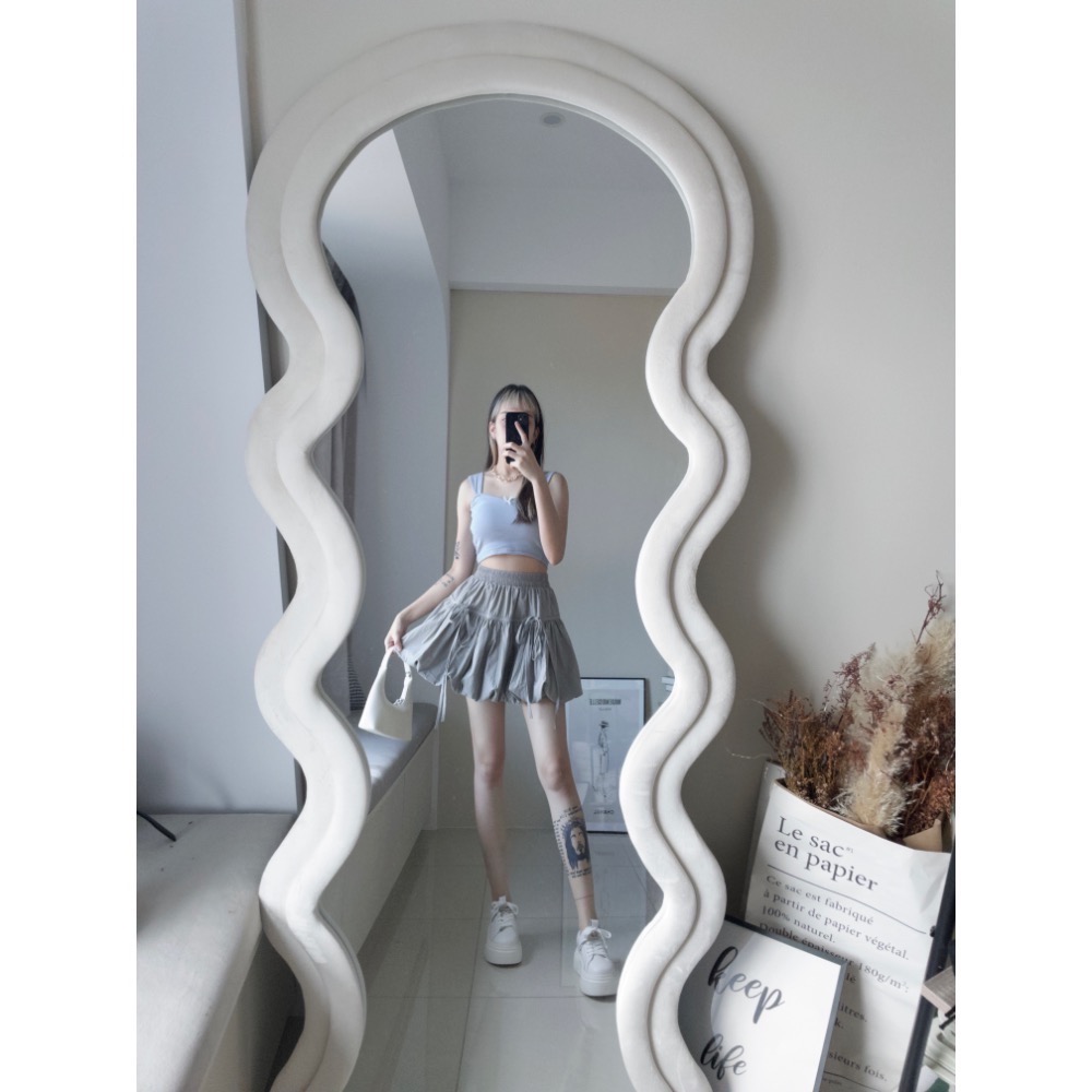 蝴蝶結鬆緊燈籠蓬蓬裙-細節圖4