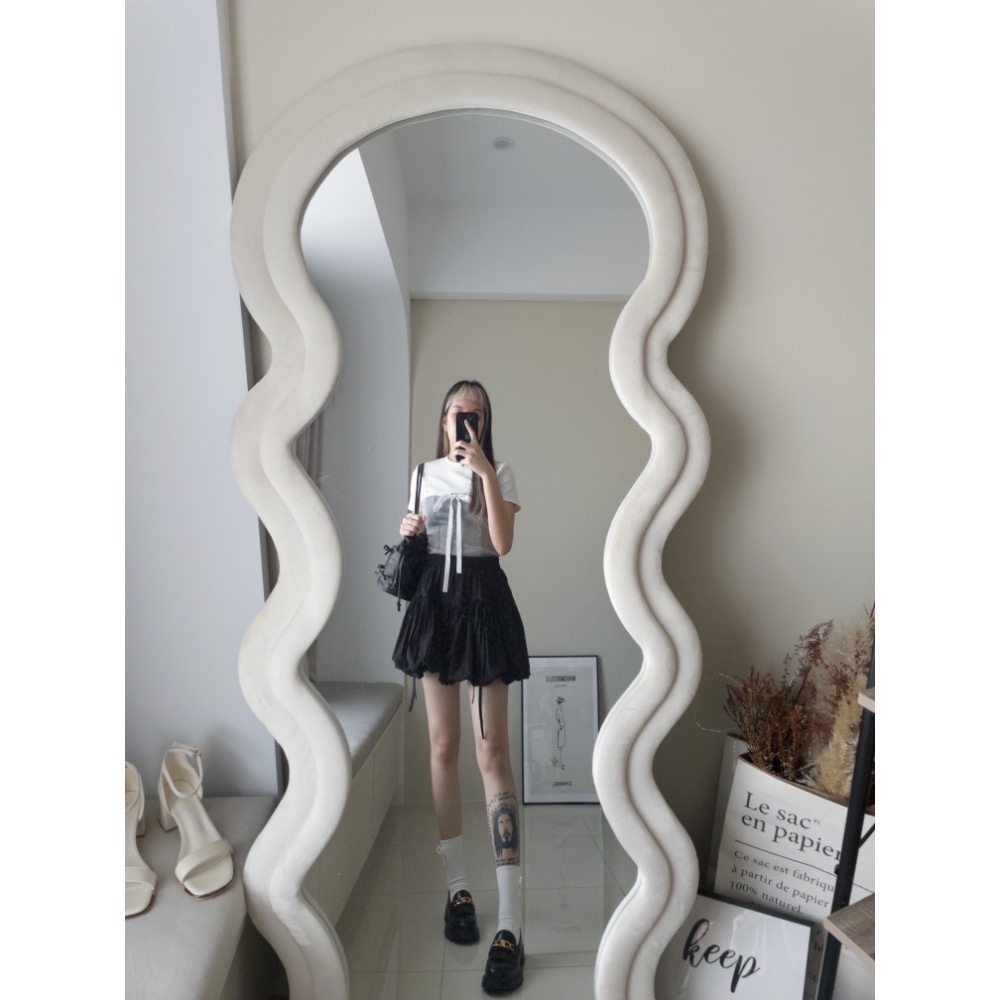 蝴蝶結鬆緊燈籠蓬蓬裙-細節圖8