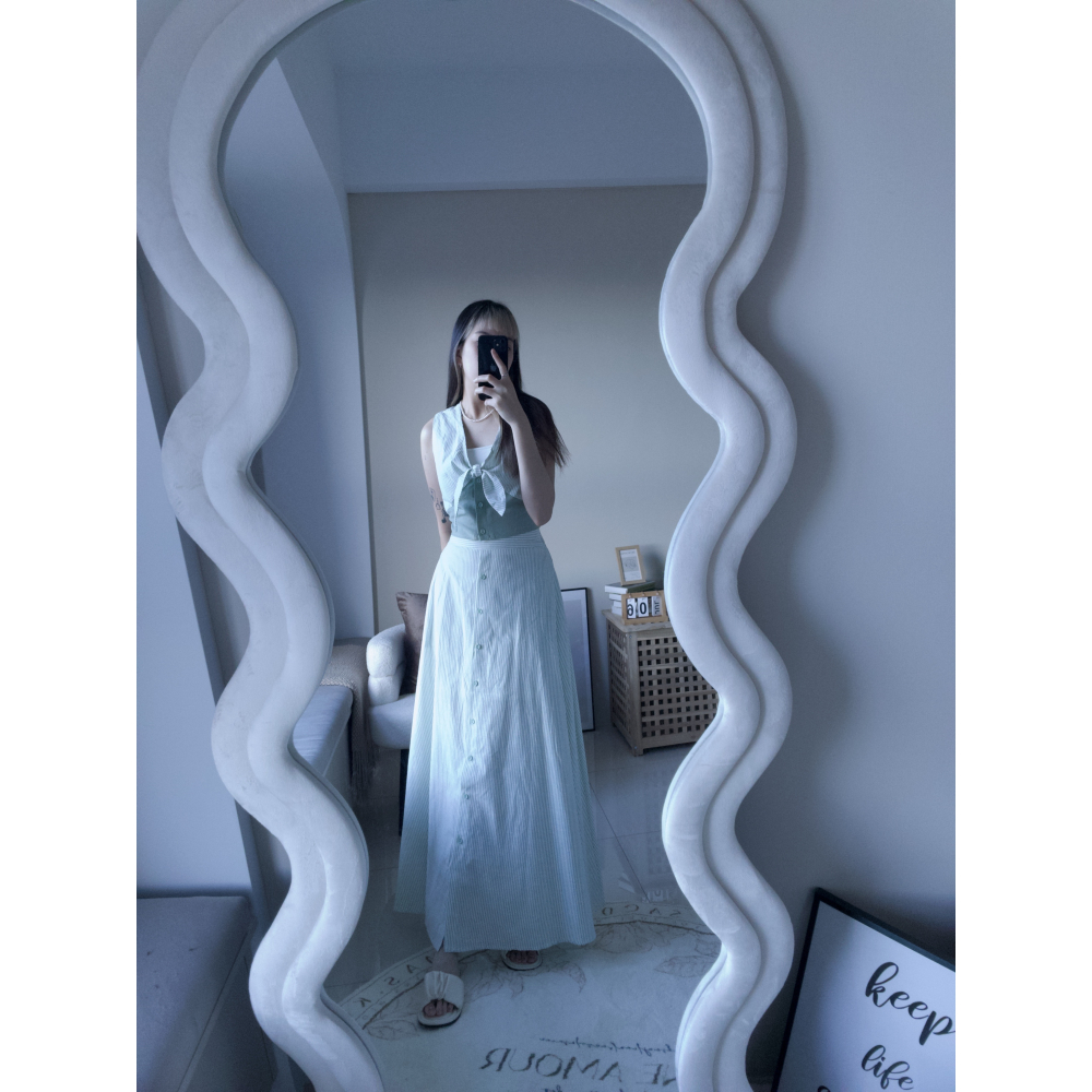 正韓🇰🇷前綁結配色渡假套裝-細節圖6