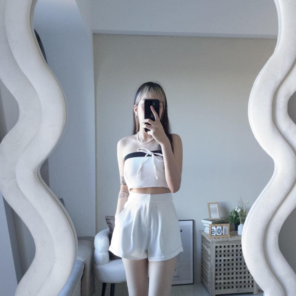 平口蝴蝶結西裝套裝-細節圖4