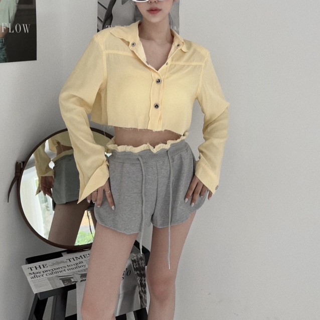 柔感襯衣+拼接棉質棉褲SET-細節圖4