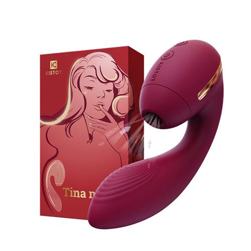 KISTOY-TINA MINI 蒂娜迷你 雙重高潮 吸吮震動 按摩棒-細節圖3