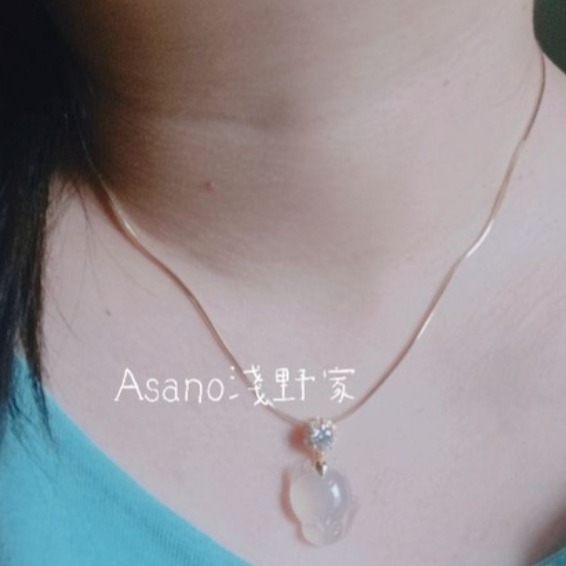 。光與夜之戀。齊司禮印象天然白冰玉髓狐狸輕奢鎖骨項鏈短項鏈-細節圖2