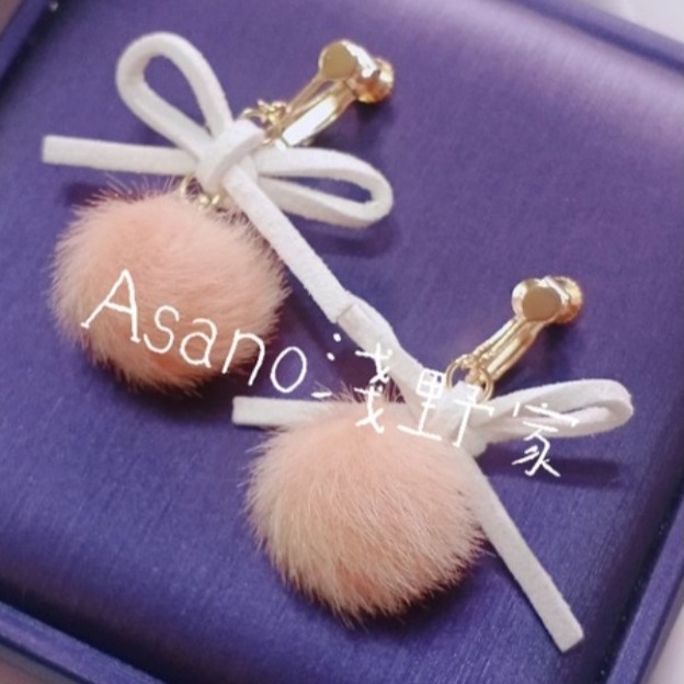 。少量現貨。光與夜之戀全員絨毛系列耳環 齊司禮印象延伸-細節圖2