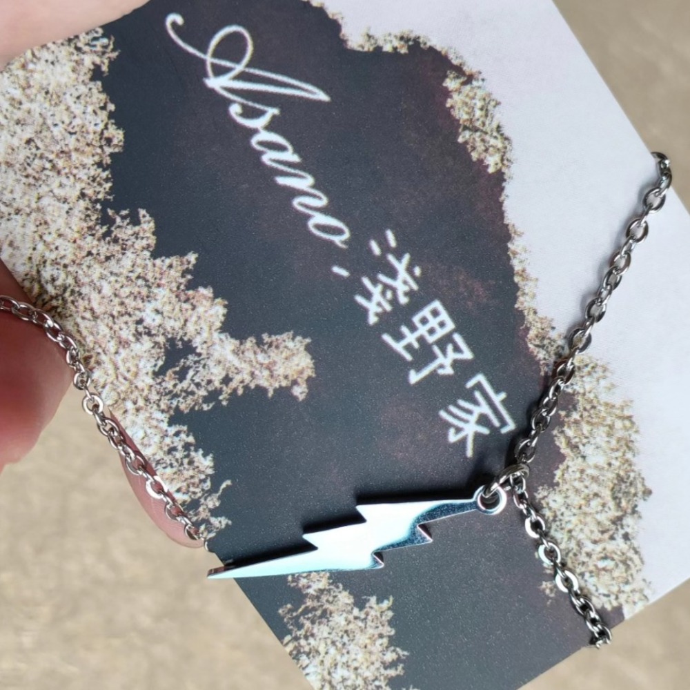 戀與製作人．同人延伸．凌肖．知我疏狂．中性閃電鈦鋼項鍊-細節圖2