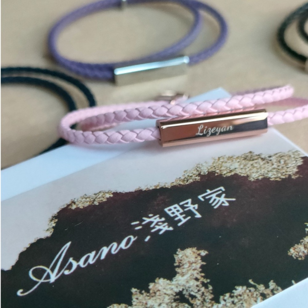 戀與製作人．客製化全員系列．簡約質感鈦鋼手繩-細節圖2