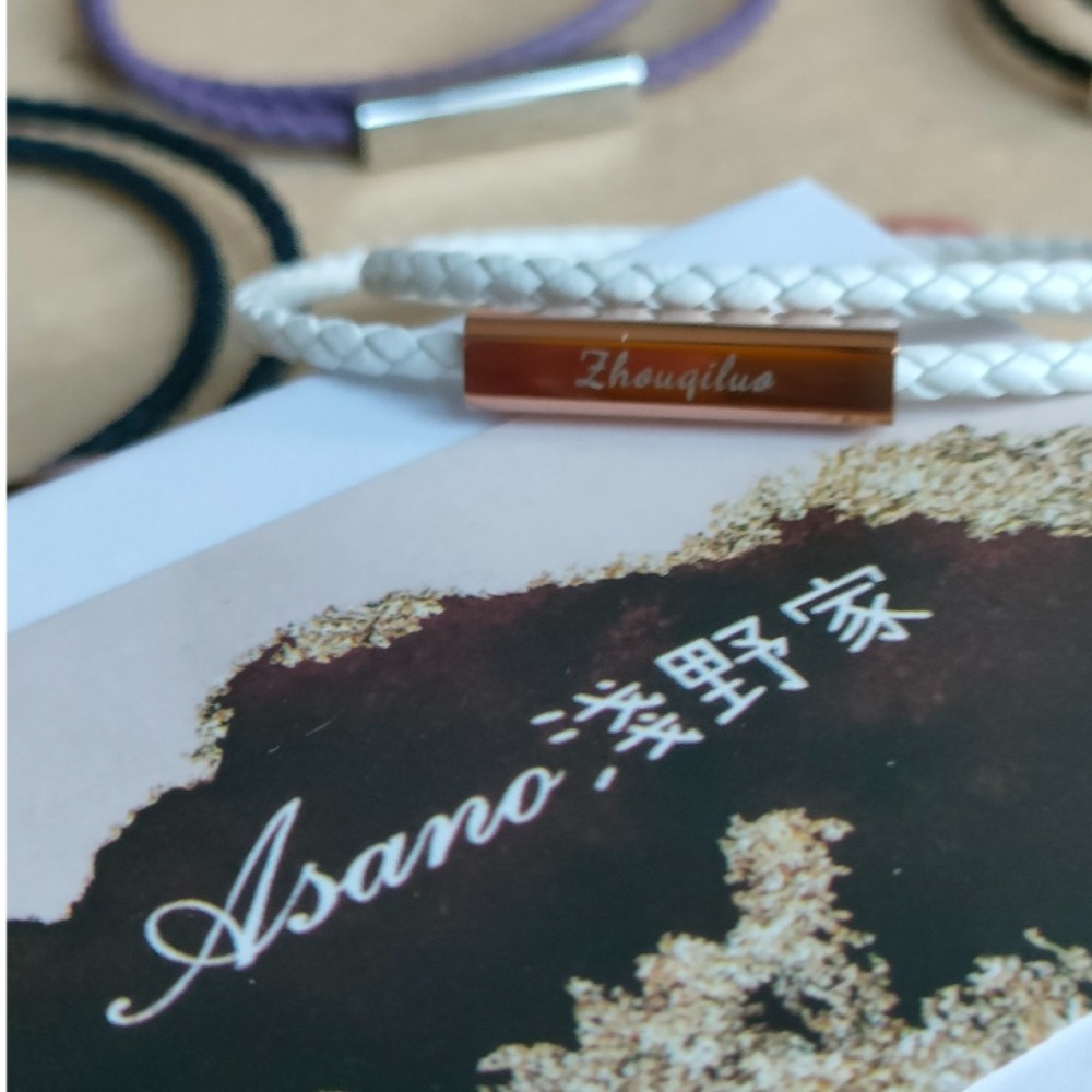 戀與製作人．客製化全員系列．簡約質感鈦鋼手繩-細節圖3