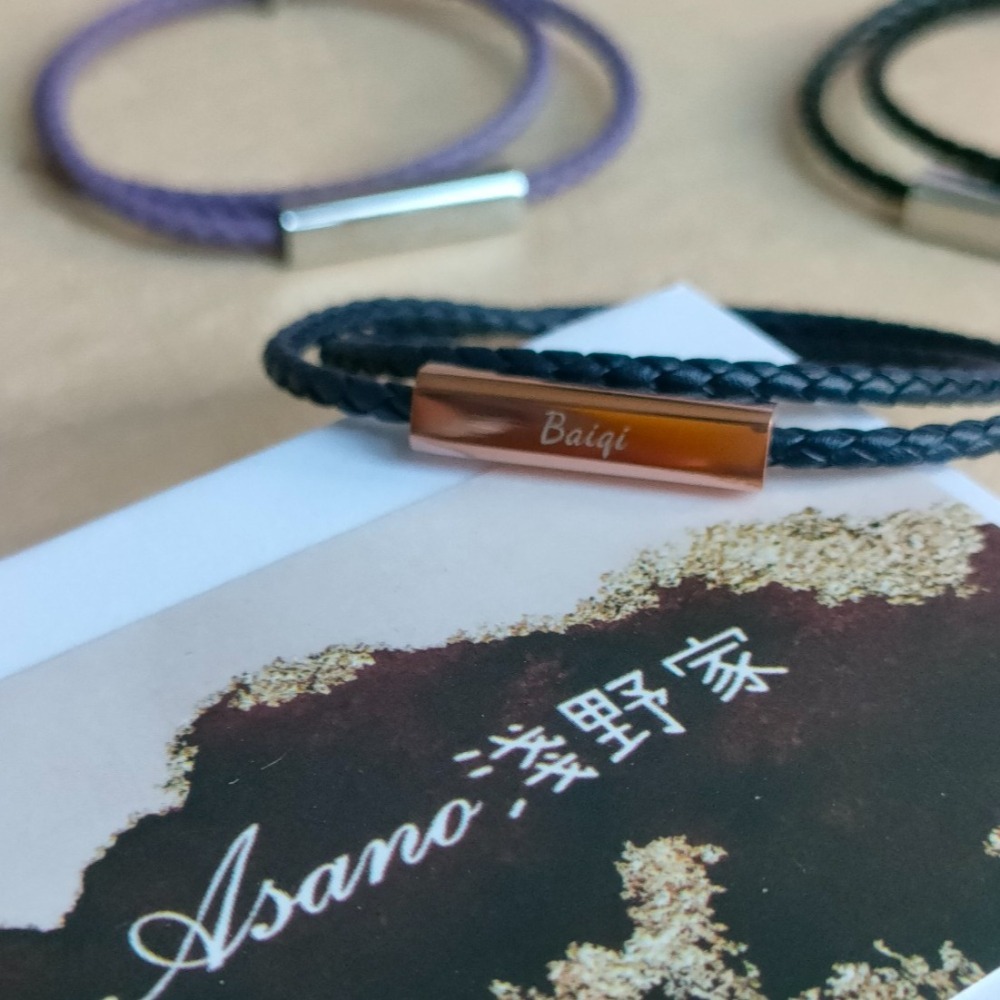 戀與製作人．客製化全員系列．簡約質感鈦鋼手繩-細節圖4