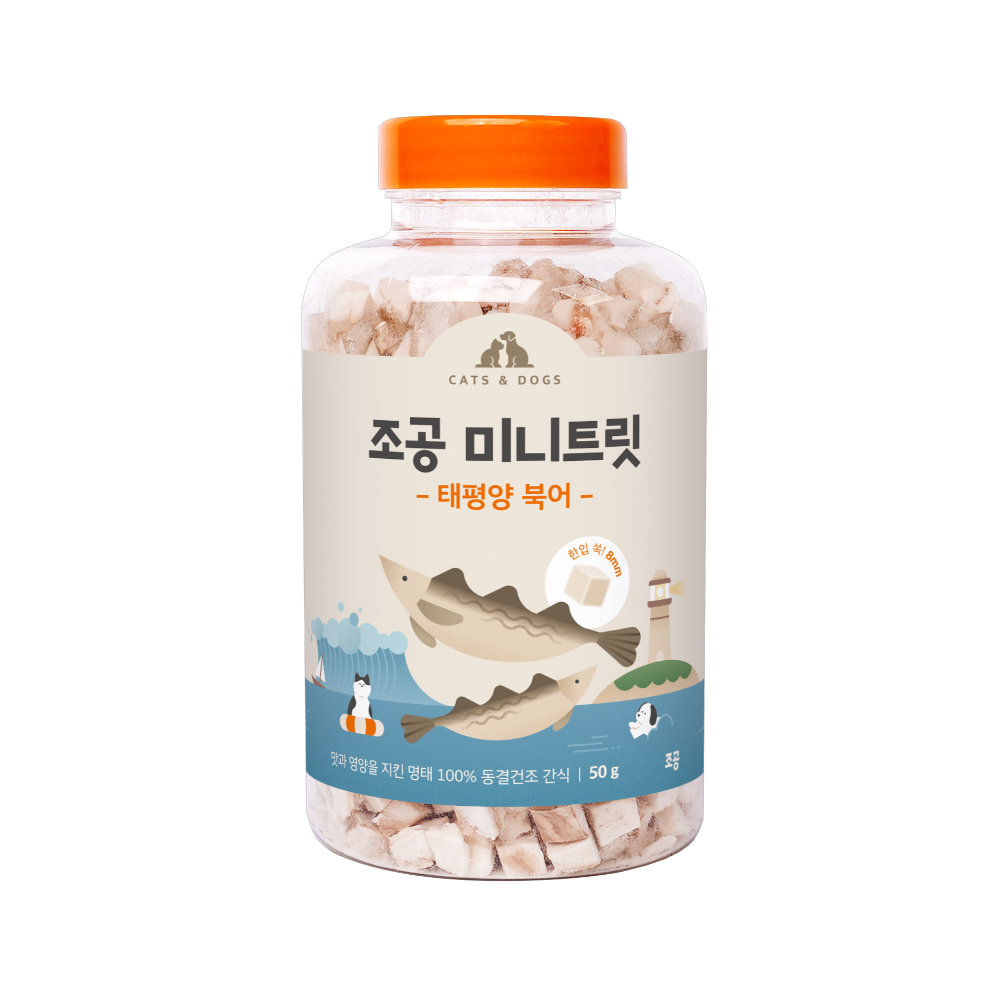 【韓國朝貢】迷你型海鮮凍乾-鱈魚（17g&50g/罐）(150g袋裝)-規格圖7