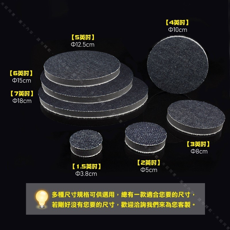 234567吋【牛仔布 拋光盤】烤漆面調整拋光處理 橘皮延流研磨整平拉皮拋磨 強效極粗切削除紋去皺提升鏡面反照度-細節圖6