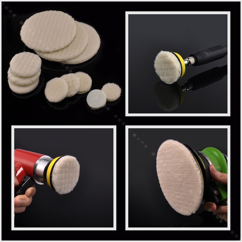 【23456英吋〈薄款〉羊毛盤】黏扣式羊毛拋光盤 粗中細三種羊毛面供應 漆面鏡面拋光漆面細痕太陽紋研磨拋光-細節圖4