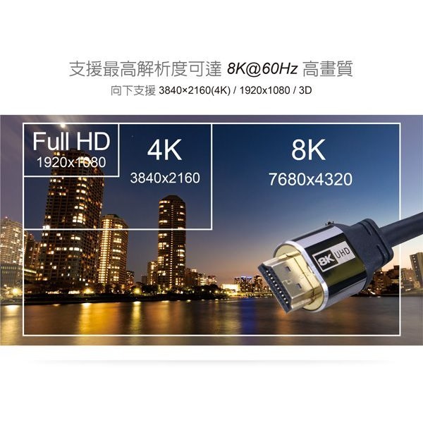 伽利略 HDMI 8K@60Hz 5米 傳輸線（CABLE805）-細節圖2