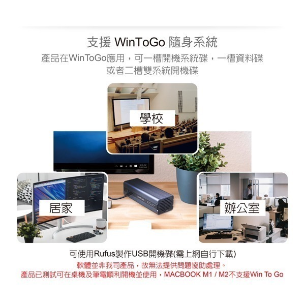 伽利略 雙M.2（NVMe） SSD to USB3.2 Gen2x2 拷貝機 （DMC322B）-細節圖5