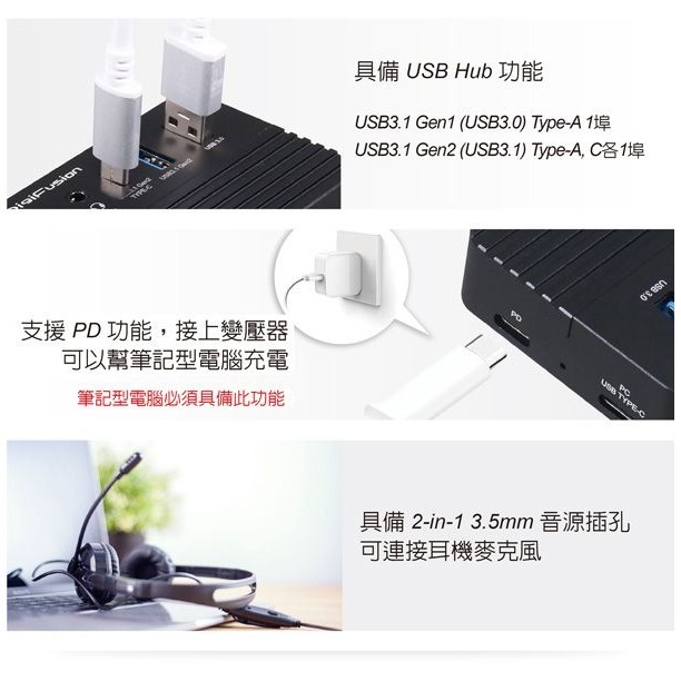 伽利略 USB Type-C M.2 雙規 10 in 1 擴充盒 （CM073）-細節圖4