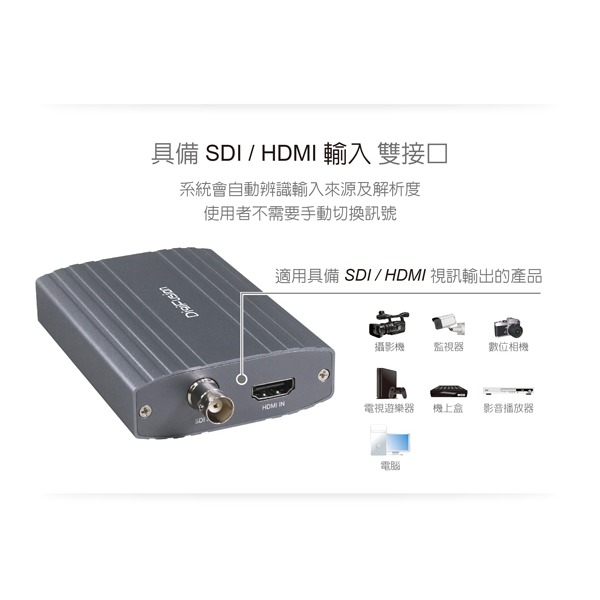 伽利略 SDI HDMI to USB3. 0 影音擷取器(SHIU3C)-細節圖3