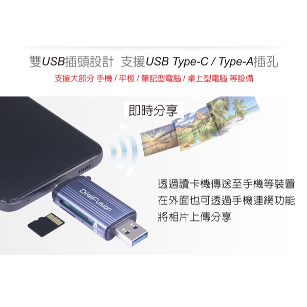 伽利略 USB3.2 Gen1 Type-C + A 雙介面 讀卡機	(RU064)  蘋果讀卡機 TYPEC 讀卡機-細節圖4